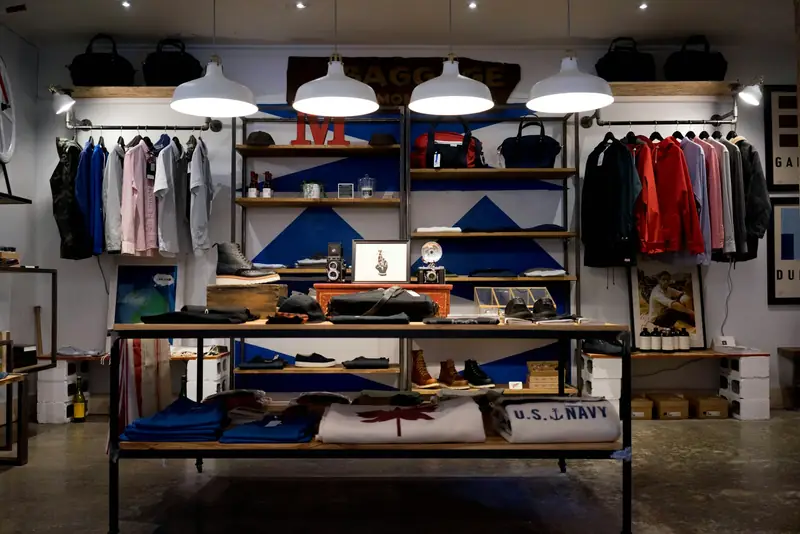 Modern clothing store interior